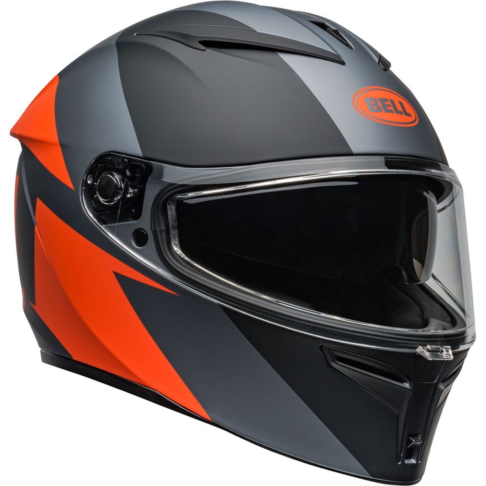 Bell Lithium Shear Full Face Helmet Gloss Metallic Grey / Orange (Image 3) - ThrottleChimp