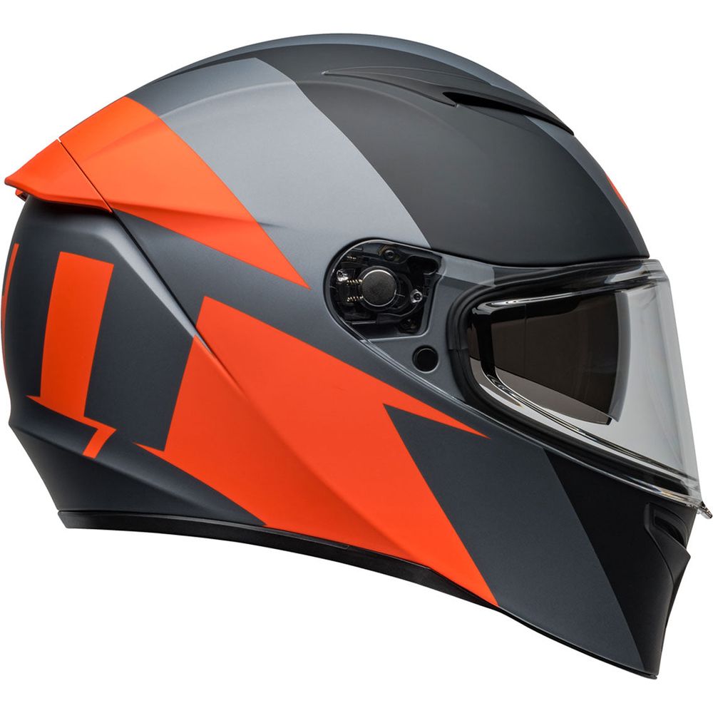 Bell Lithium Shear Full Face Helmet Gloss Metallic Grey / Orange (Image 5) - ThrottleChimp