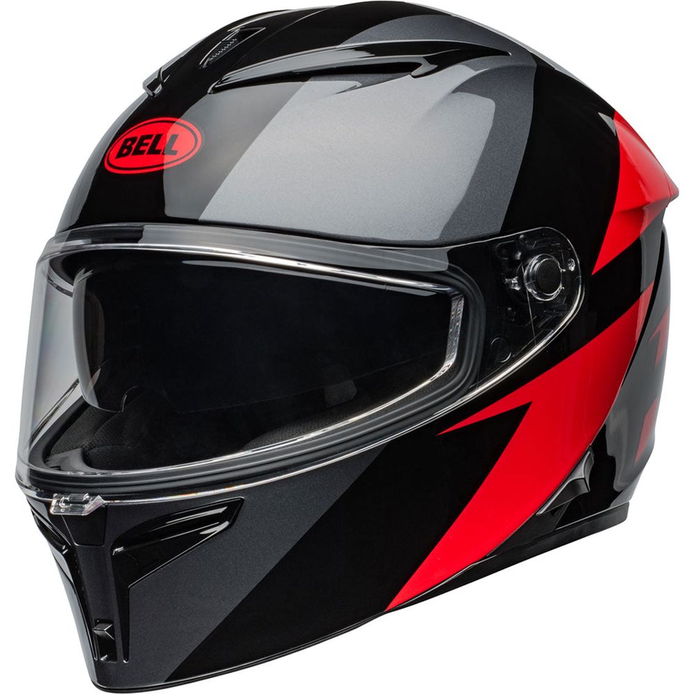 Bell Lithium Shear Full Face Helmet Gloss Metallic Grey / Red FREE 1 YEAR Returns, FREE UK Delivery | ThrottleChimp