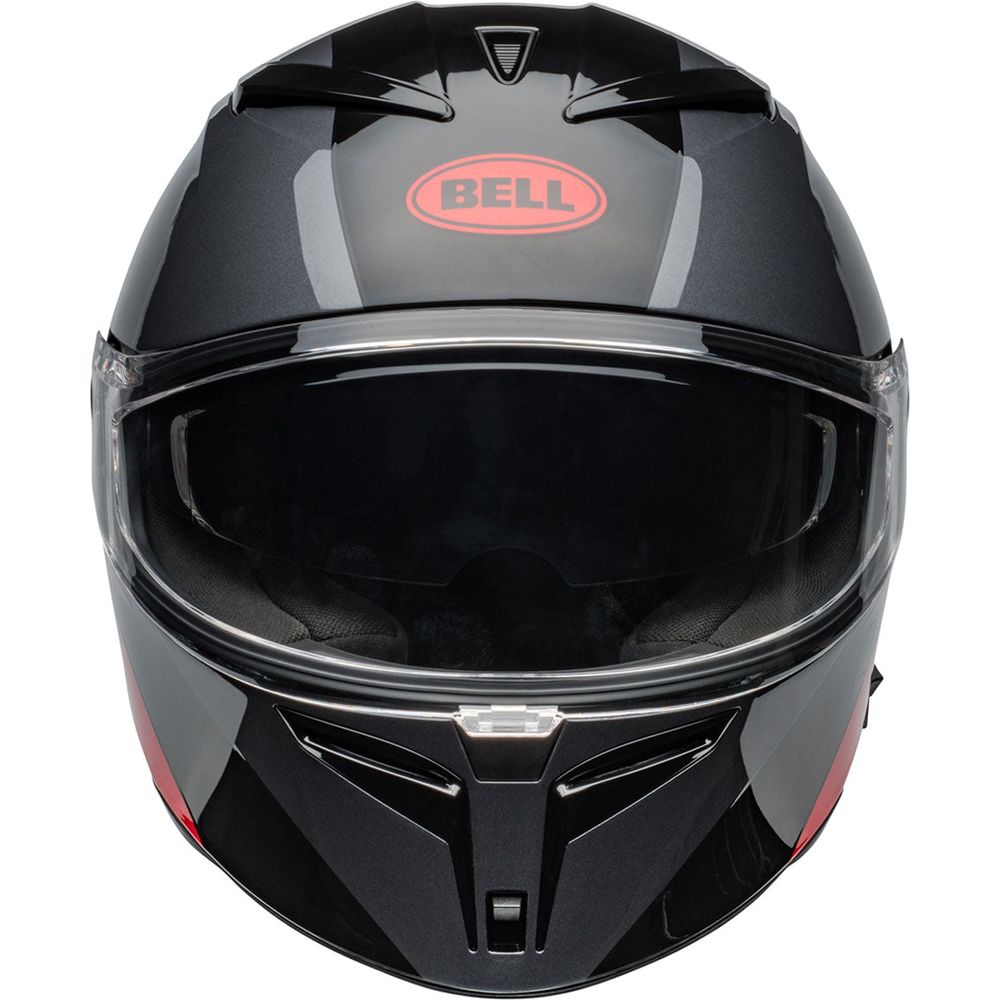 Bell Lithium Shear Full Face Helmet Gloss Metallic Grey / Red (Image 2) - ThrottleChimp