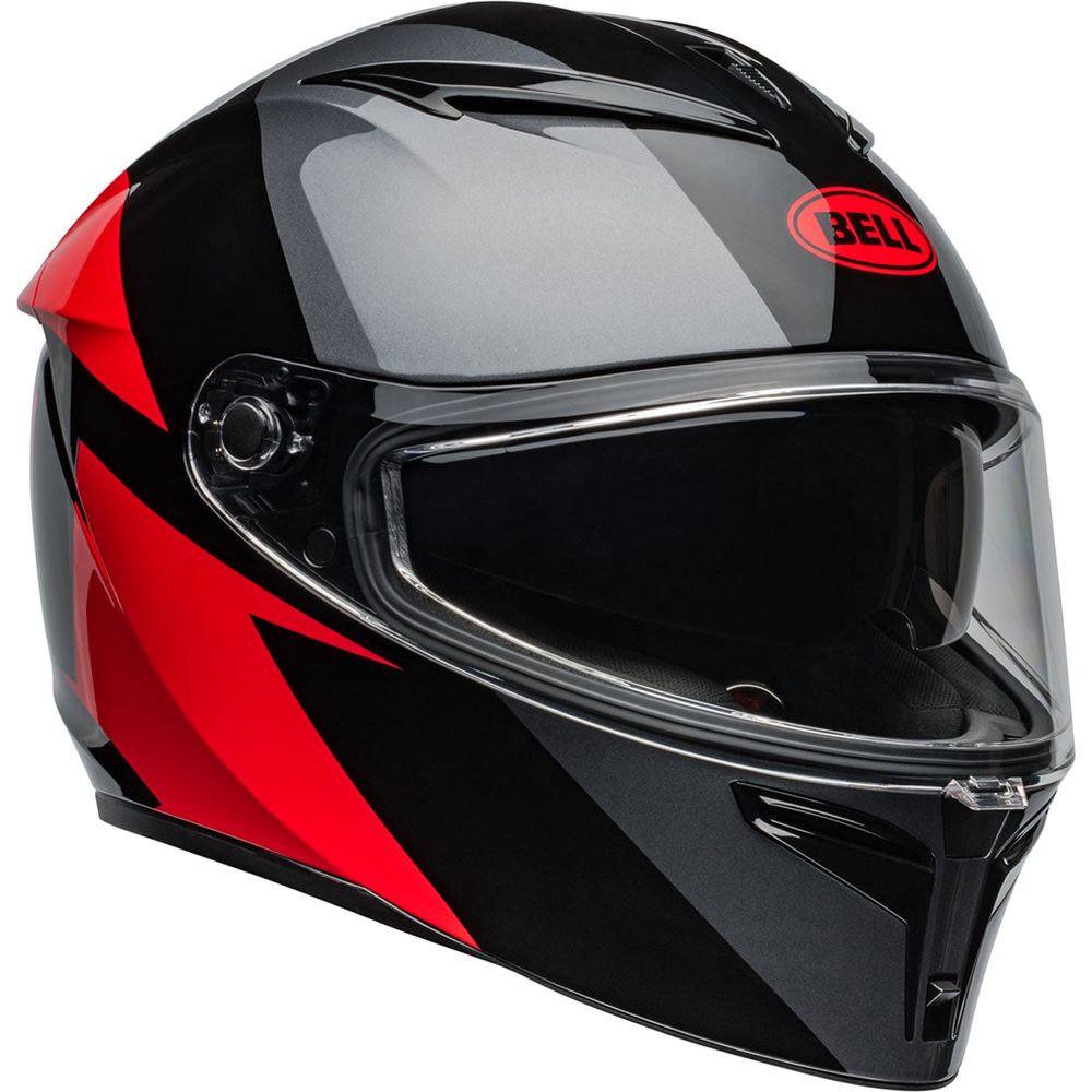 Bell Lithium Shear Full Face Helmet Gloss Metallic Grey / Red (Image 3) - ThrottleChimp