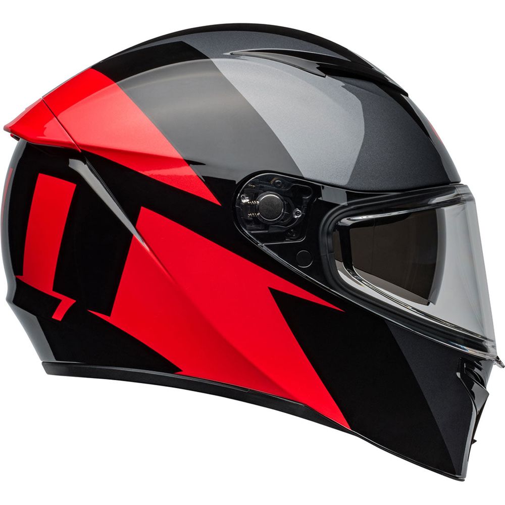 Bell Lithium Shear Full Face Helmet Gloss Metallic Grey / Red (Image 5) - ThrottleChimp