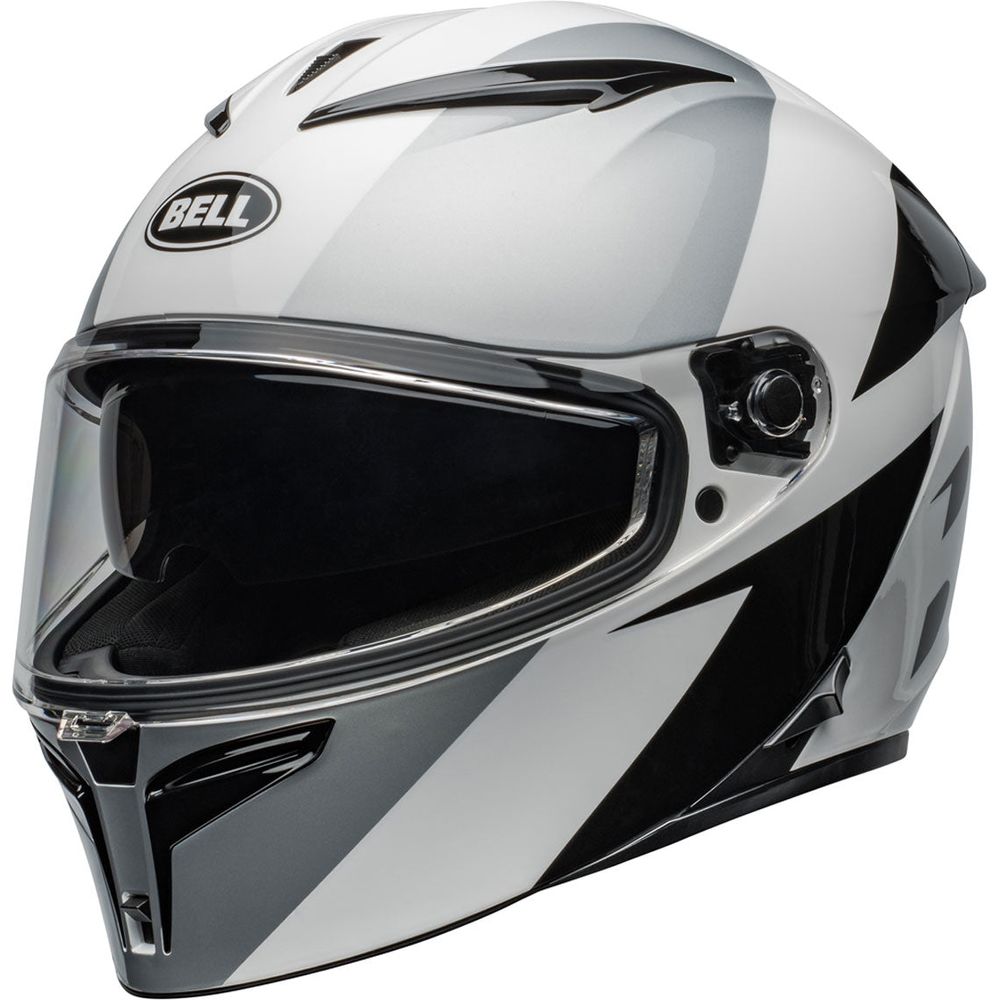 Bell Lithium Shear Full Face Helmet Gloss Silver / White - ThrottleChimp