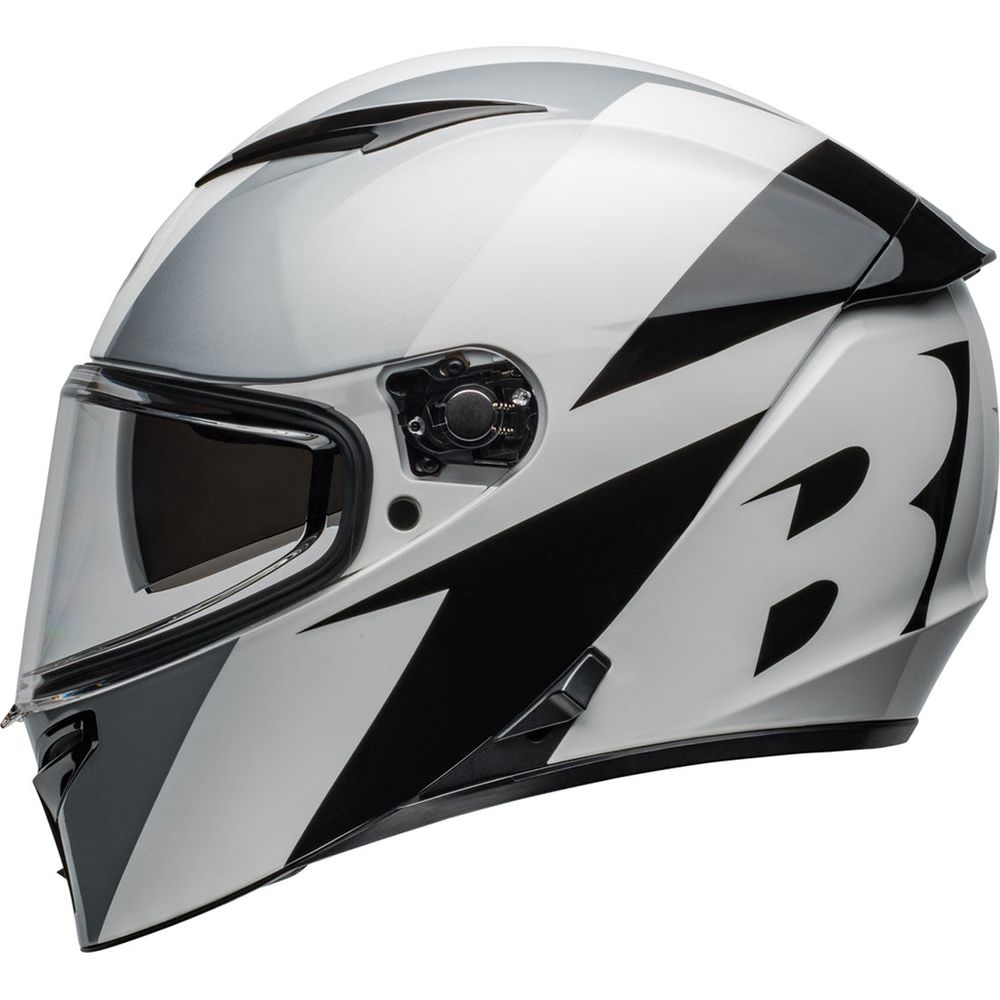 Bell Lithium Shear Full Face Helmet Gloss Silver / White (Image 6) - ThrottleChimp