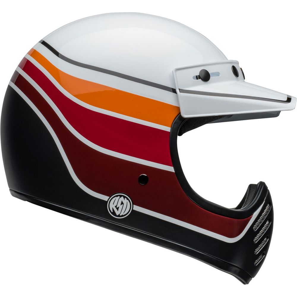 Bell Moto 3 RSD Saddleback Adventure Helmet Gloss White / Black (Image 6) - ThrottleChimp