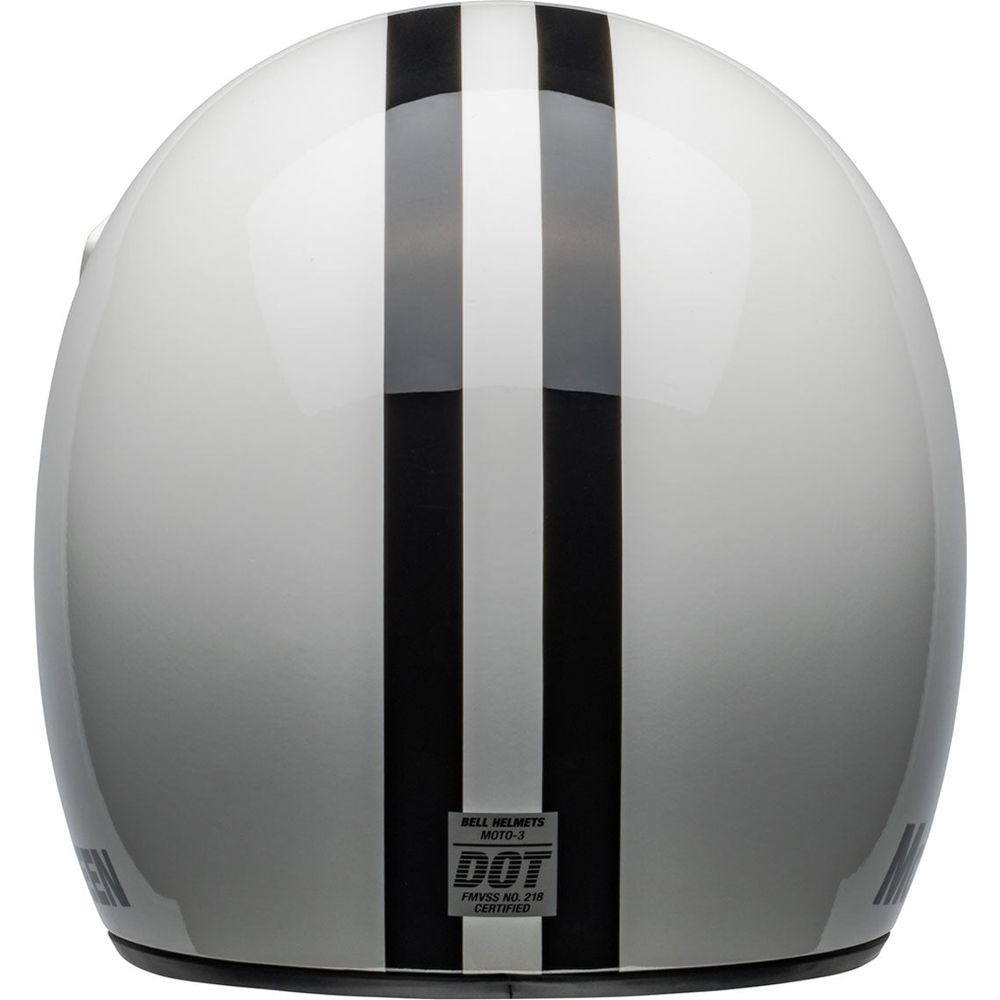 Bell Moto 3 Steve Mcqueen Adventure Helmet Gloss White / Black (Image 4) - ThrottleChimp