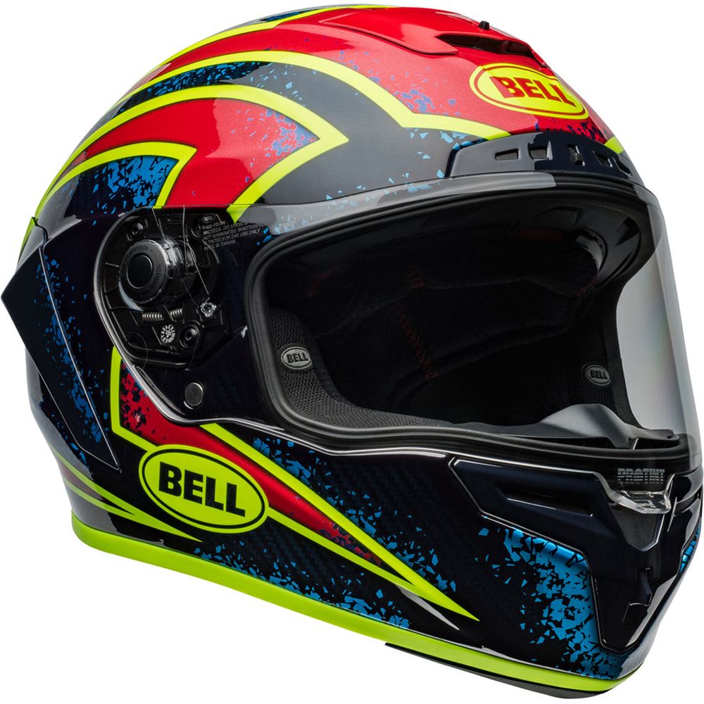 Bell Race Star Flex DLX Xenon Full Face Helmet Gloss Blue / Retina (Image 3) - ThrottleChimp