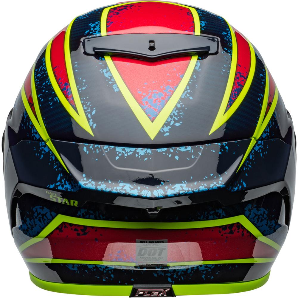 Bell Race Star Flex DLX Xenon Full Face Helmet Gloss Blue / Retina (Image 4) - ThrottleChimp