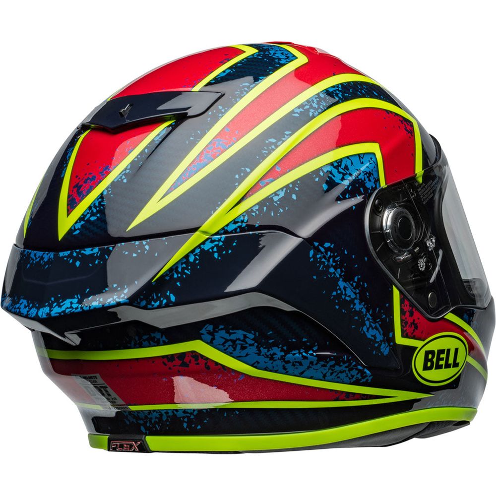 Bell Race Star Flex DLX Xenon Full Face Helmet Gloss Blue / Retina (Image 5) - ThrottleChimp