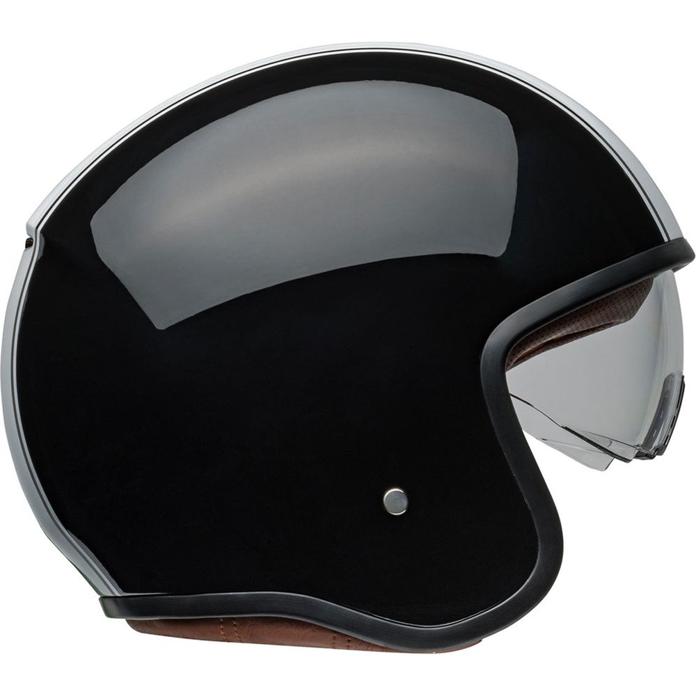 Bell TX501 Rally Open Face Helmet Gloss Black / White (Image 5) - ThrottleChimp