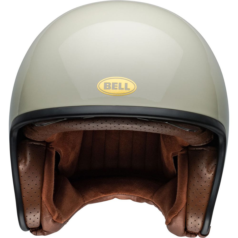 Bell TX501 Solid Open Face Helmet Vintage White (Image 2) - ThrottleChimp