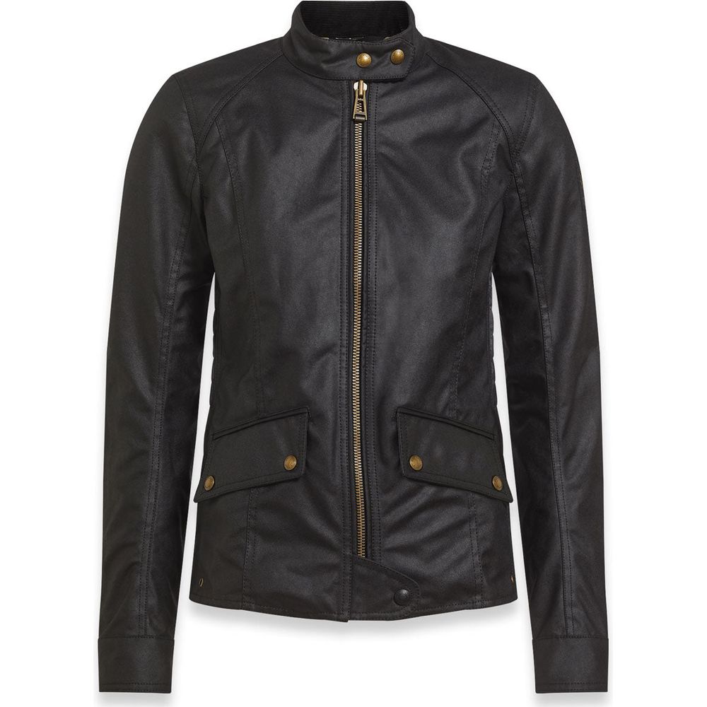 Belstaff Antrim Ladies Waxed Cotton Jacket Black FREE 1 YEAR Returns, FREE UK Delivery | ThrottleChimp