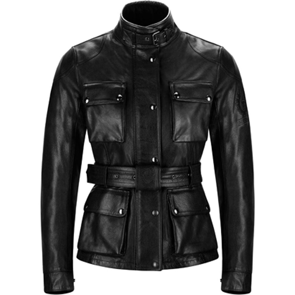 Belstaff Trialmaster Ladies Leather Jacket Black - ThrottleChimp