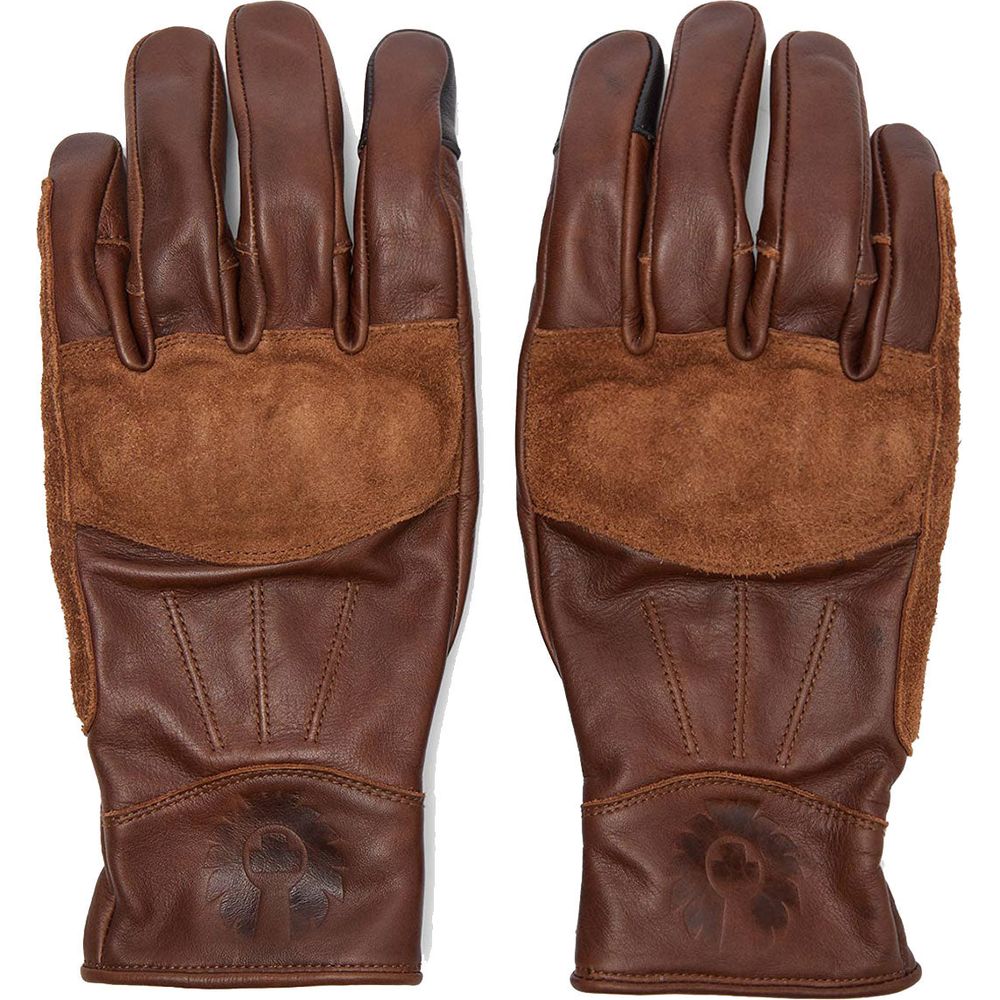 Belstaff Clinch Leather Gloves Tan - ThrottleChimp