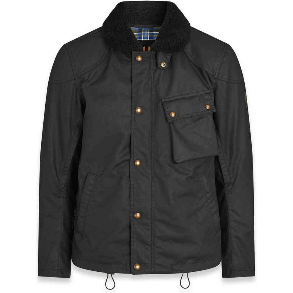 Belstaff Convoy Waxed Cotton Jacket Black FREE 1 YEAR Returns, FREE UK Delivery | ThrottleChimp