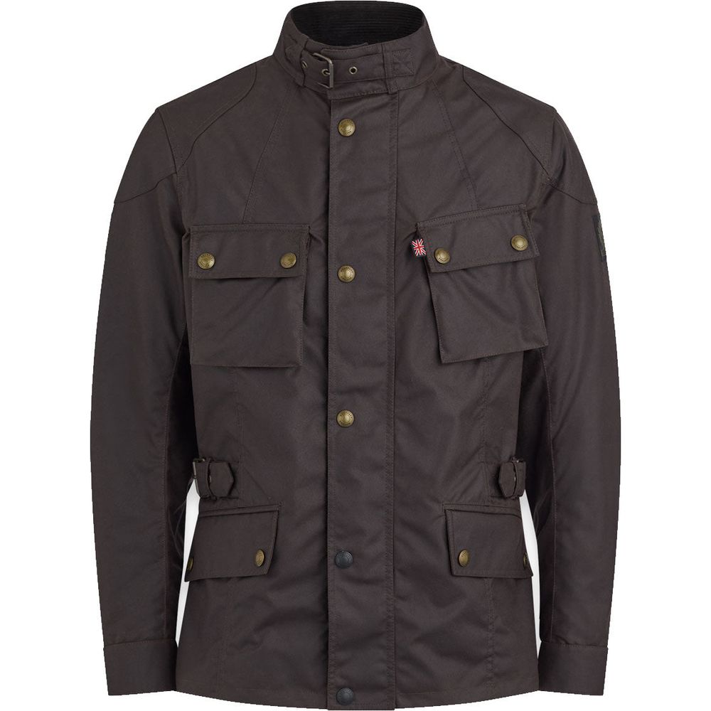 Belstaff Crosby Technical Waxed Cotton Jacket Mahogany FREE 1 YEAR Returns, FREE UK Delivery | ThrottleChimp