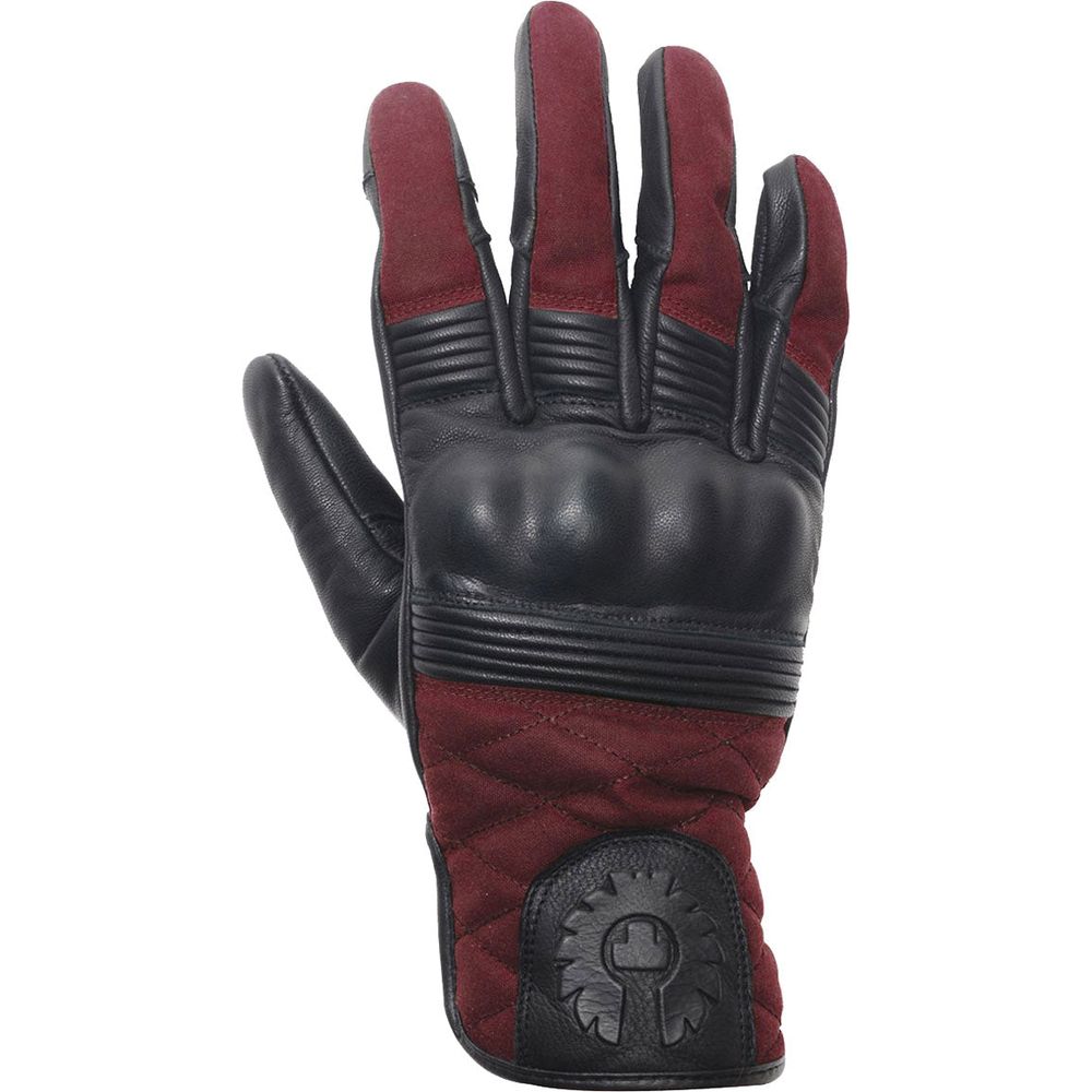 Belstaff Hampstead Leather Gloves Black / Red (Image 3) - ThrottleChimp