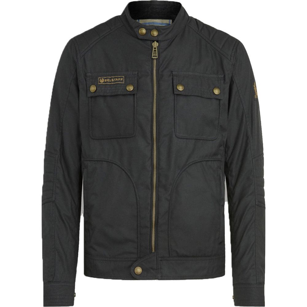 Belstaff Roberts Technical Waxed Cotton Jacket Black FREE 1 YEAR Returns, FREE UK Delivery | ThrottleChimp