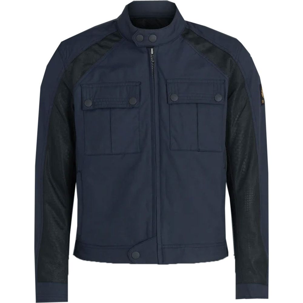 Belstaff Temple Technical Nylon Textile Jacket Dark Navy - ThrottleChimp