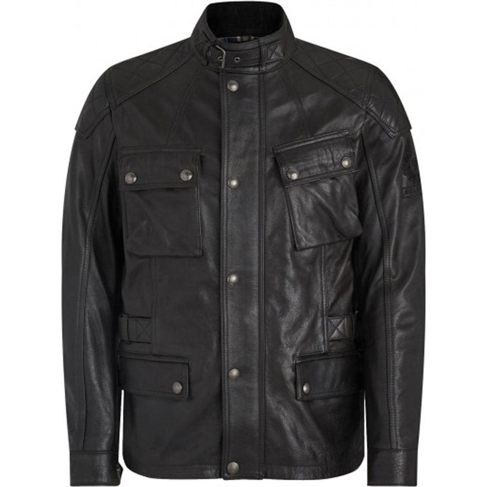 Belstaff Turner Hand Waxed Leather Jacket Antique Black FREE 1 YEAR Returns, FREE UK Delivery | ThrottleChimp