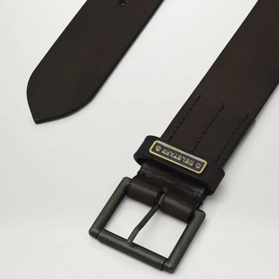 Belstaff Ledger Leather Belt Black (Image 2) - ThrottleChimp