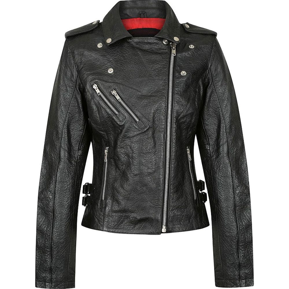 Black Arrow Gypsy Ladies Leather Jacket Black (Image 2) - ThrottleChimp