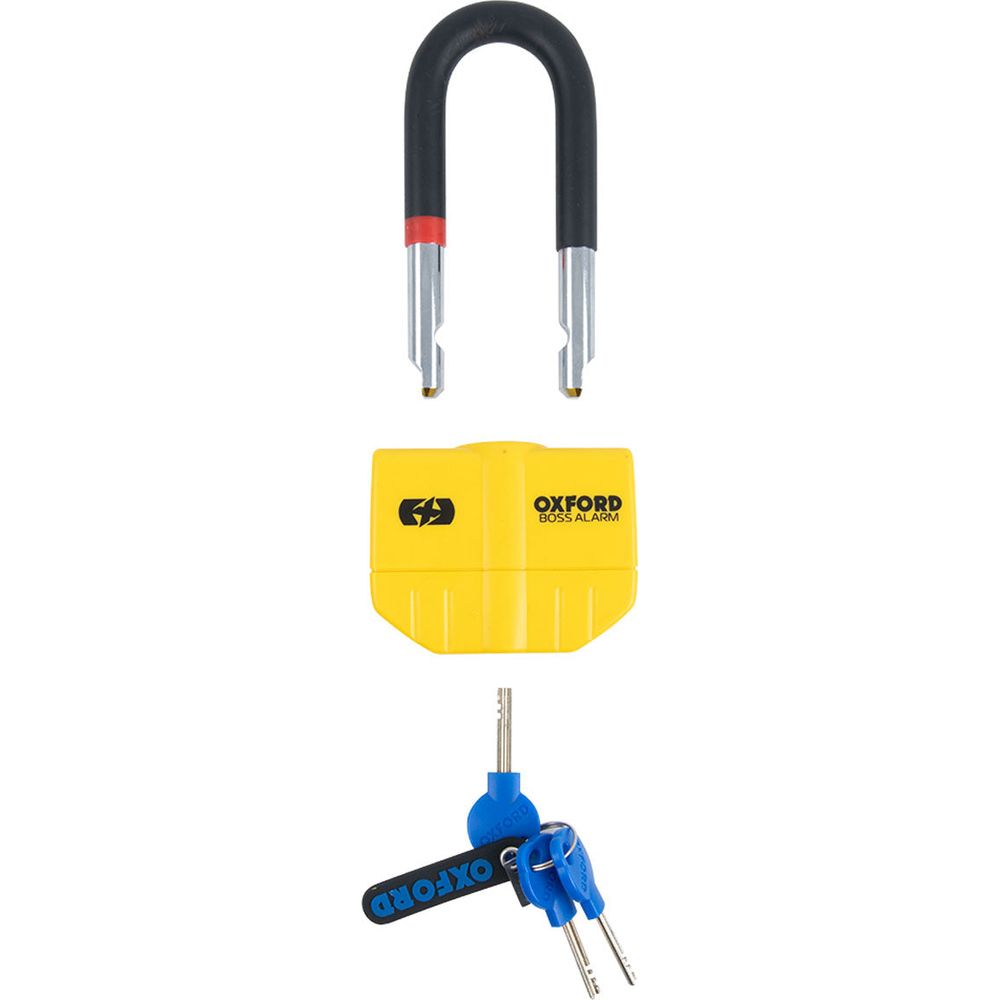 Oxford Boss Alarm 14mm Chain Lock Yellow FREE 1 YEAR Returns, FREE UK Delivery | ThrottleChimp