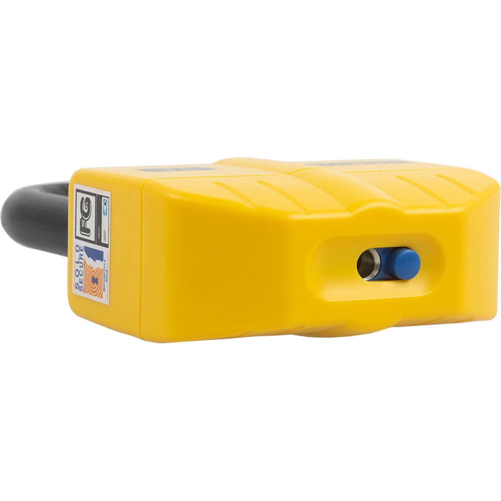 Oxford Boss Alarm 14mm Chain Lock Yellow (Image 2) - ThrottleChimp