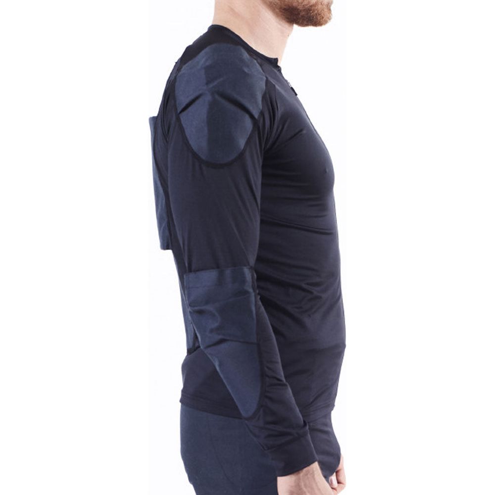 Bowtex Essential Poly / Aramid Base Layer Shirt Black (Image 3) - ThrottleChimp