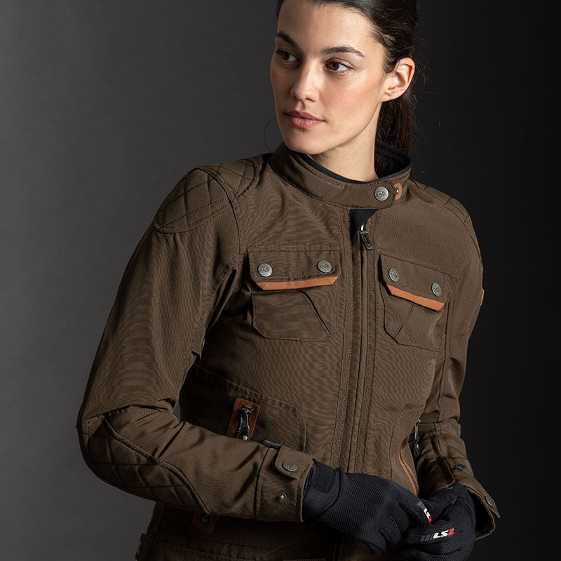 LS2 Bullet Ladies Textile Jacket Brown