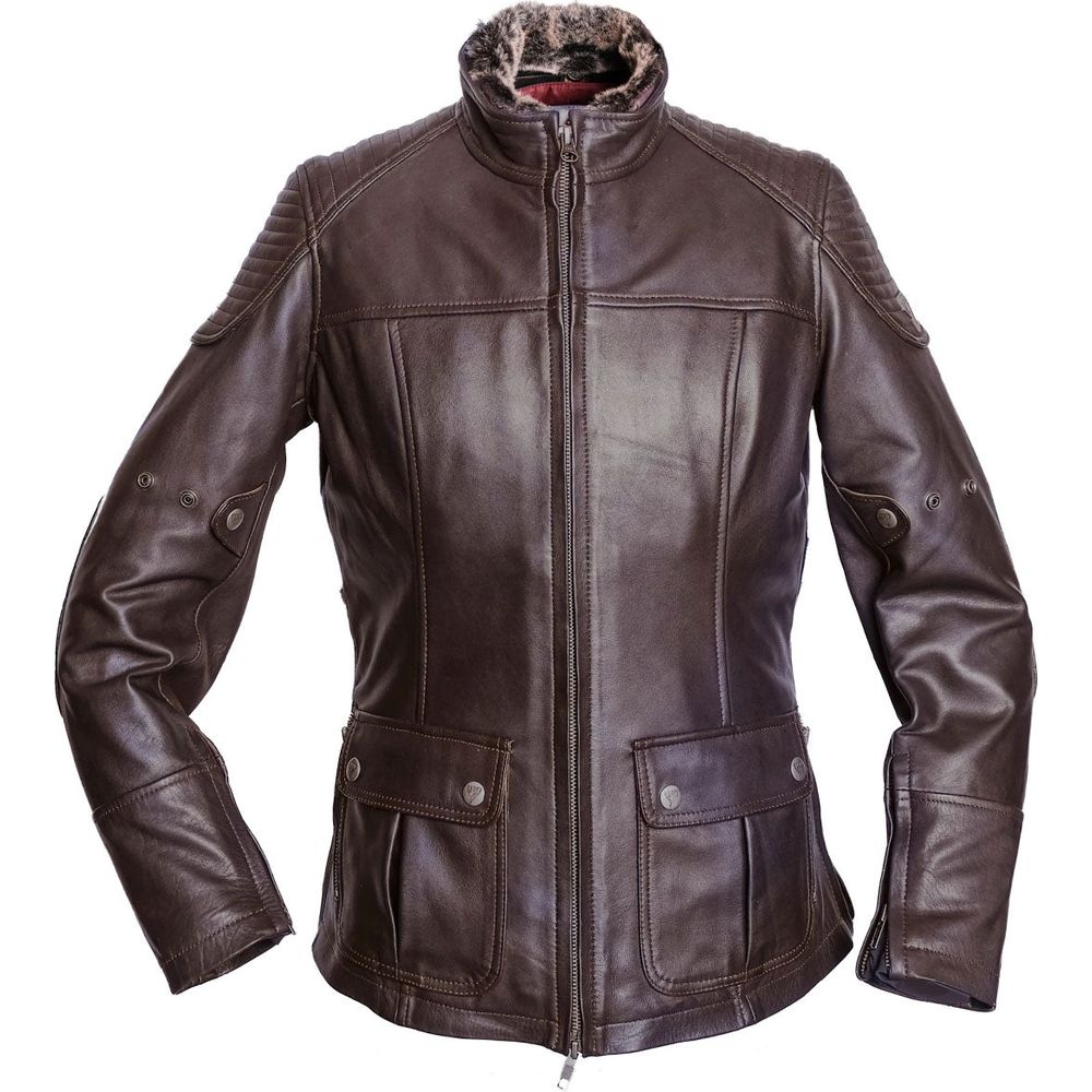ByCity Legend 2 Ladies Leather Jacket Brown - ThrottleChimp