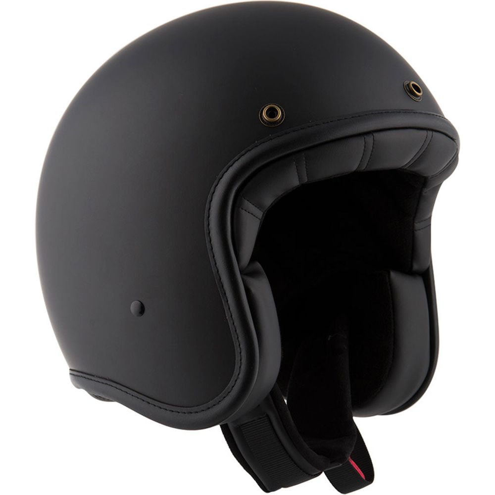 ByCity Two Strokes Open Face Helmet Full Black (Image 2) - ThrottleChimp