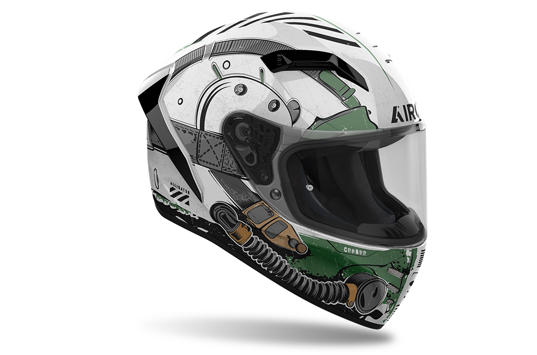 Airoh Connor Full Face Helmet Gloss Alligator FREE 1 YEAR Returns, FREE UK Delivery | ThrottleChimp