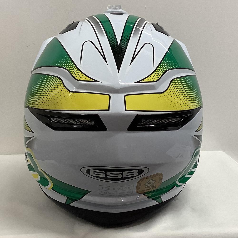 GSB XP-14B MX Off-Road Helmet Gloss Graphic Green (Image 5) - ThrottleChimp