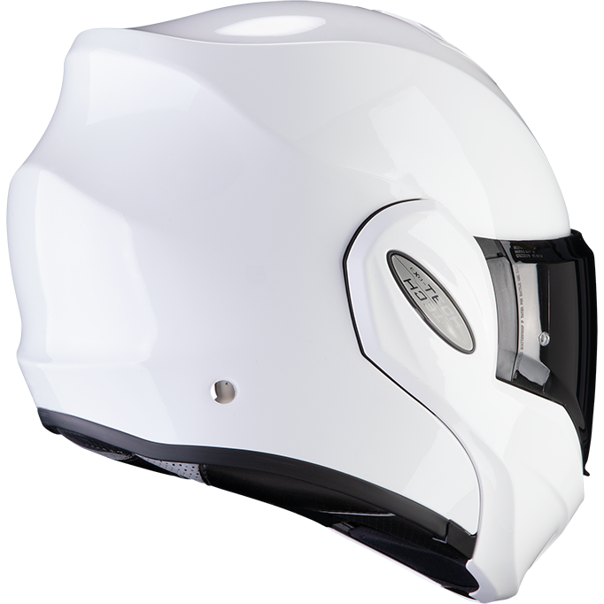 Scorpion EXO-Tech Evo Flip-Up Helmet Gloss White (Image 3) - ThrottleChimp