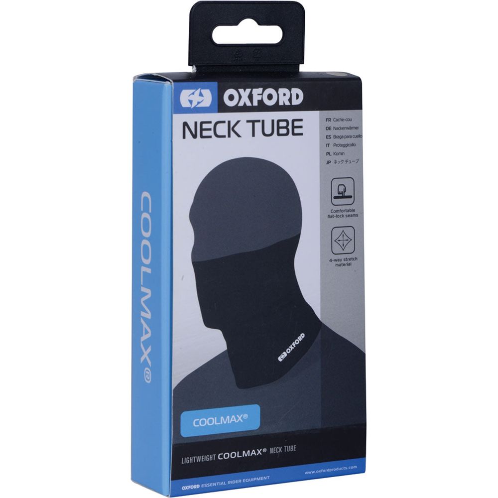 Oxford Neck Tube Coolmax Black (Image 2) - ThrottleChimp