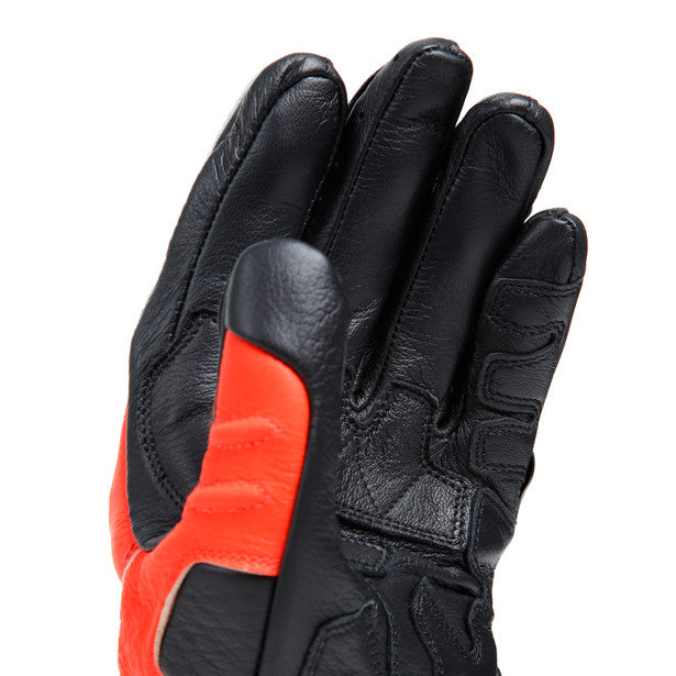 Dainese Carbon 4 Long Leather Gloves Black / Fluo Red / White (Image 10) - ThrottleChimp