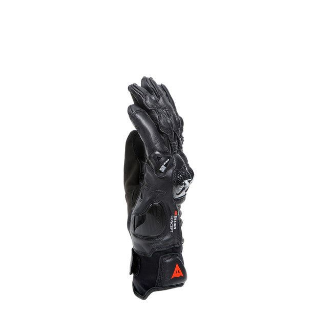 Dainese Carbon 4 Short Leather Gloves Black / Black (Image 4) - ThrottleChimp