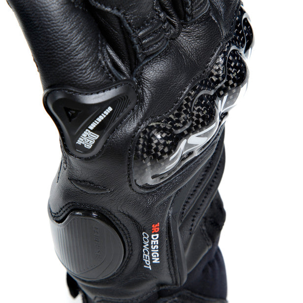 Dainese Carbon 4 Short Leather Gloves Black / Black (Image 13) - ThrottleChimp