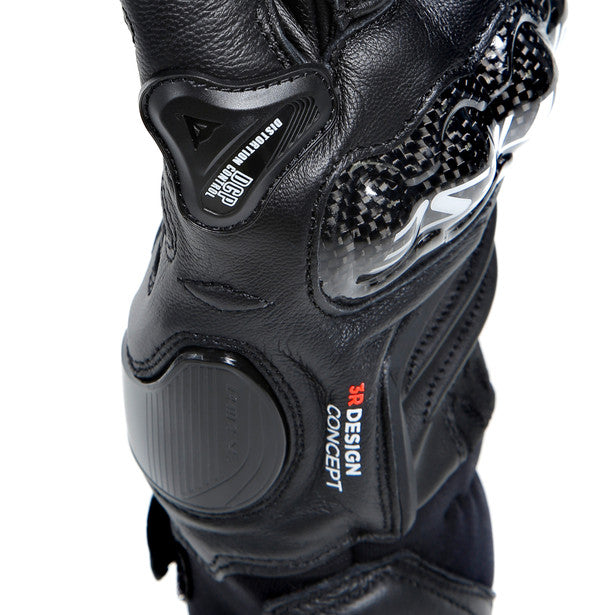 Dainese Carbon 4 Short Leather Gloves Black / Black (Image 11) - ThrottleChimp