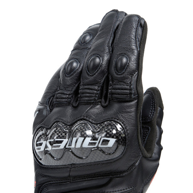 Dainese Carbon 4 Short Leather Gloves Black / Black (Image 10) - ThrottleChimp