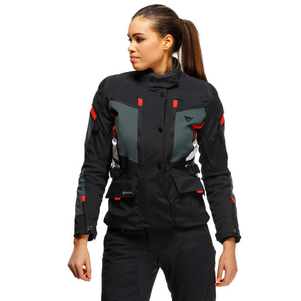 Dainese Carve Master 3 Ladies Touring Gore-Tex Jacket Black / Ebony / Lava Red FREE 1 YEAR Returns, FREE UK Delivery | ThrottleChimp