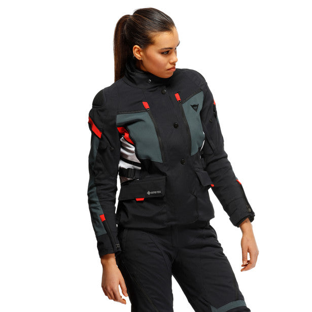 Dainese Carve Master 3 Ladies Touring Gore-Tex Jacket Black / Ebony / Lava Red FREE 1 YEAR Returns, FREE UK Delivery | ThrottleChimp