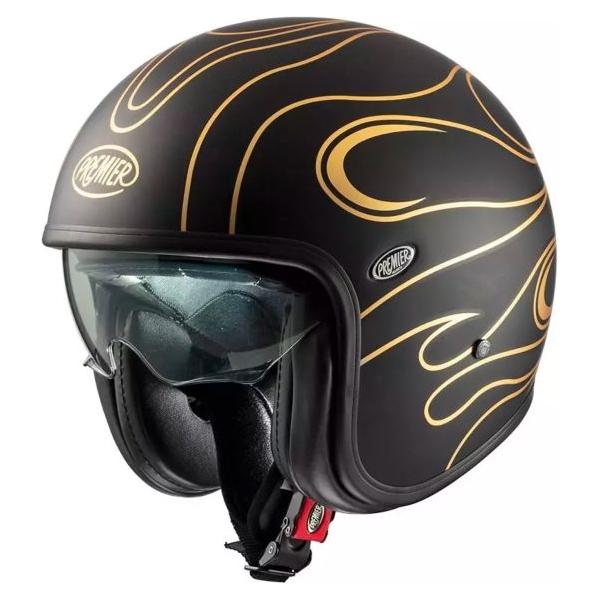 Premier Vintage FR Open Face Helmet Gold - ThrottleChimp