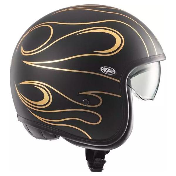 Premier Vintage FR Open Face Helmet Gold (Image 2) - ThrottleChimp