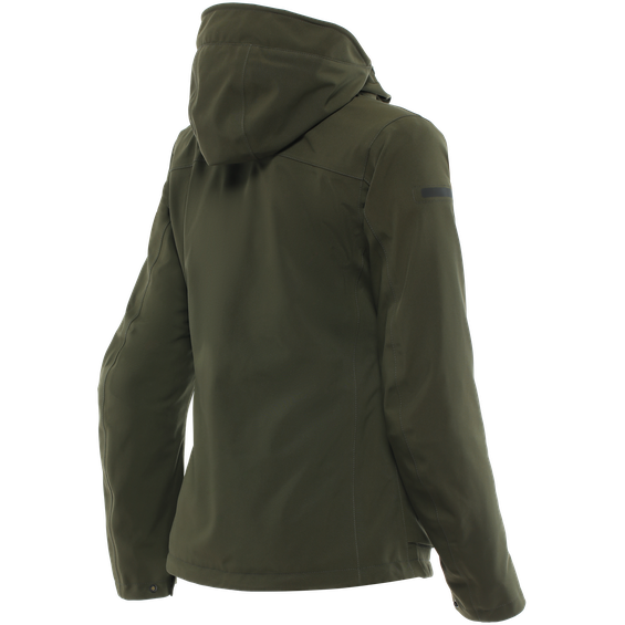 Dainese Centrale Absoluteshell Pro Ladies Hooded Textile Jacket Green (Image 2) - ThrottleChimp