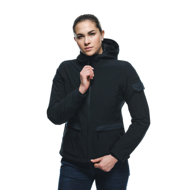 Dainese Centrale Absoluteshell Pro Ladies Hooded Textile Jacket Black (Image 13) - ThrottleChimp