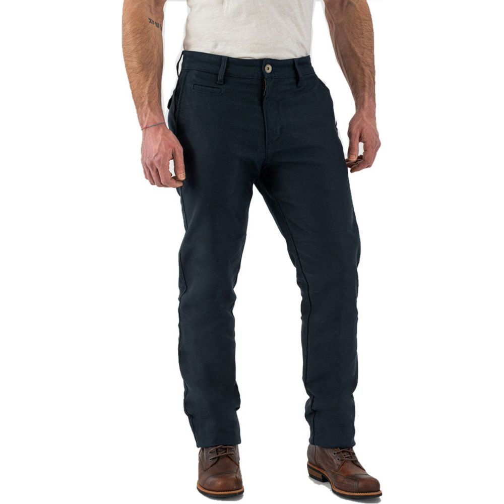 Rokker Chino Textile Trouser Navy (Image 2) - ThrottleChimp