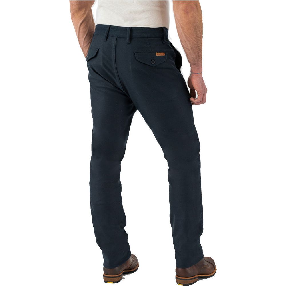 Rokker Chino Textile Trouser Navy (Image 4) - ThrottleChimp