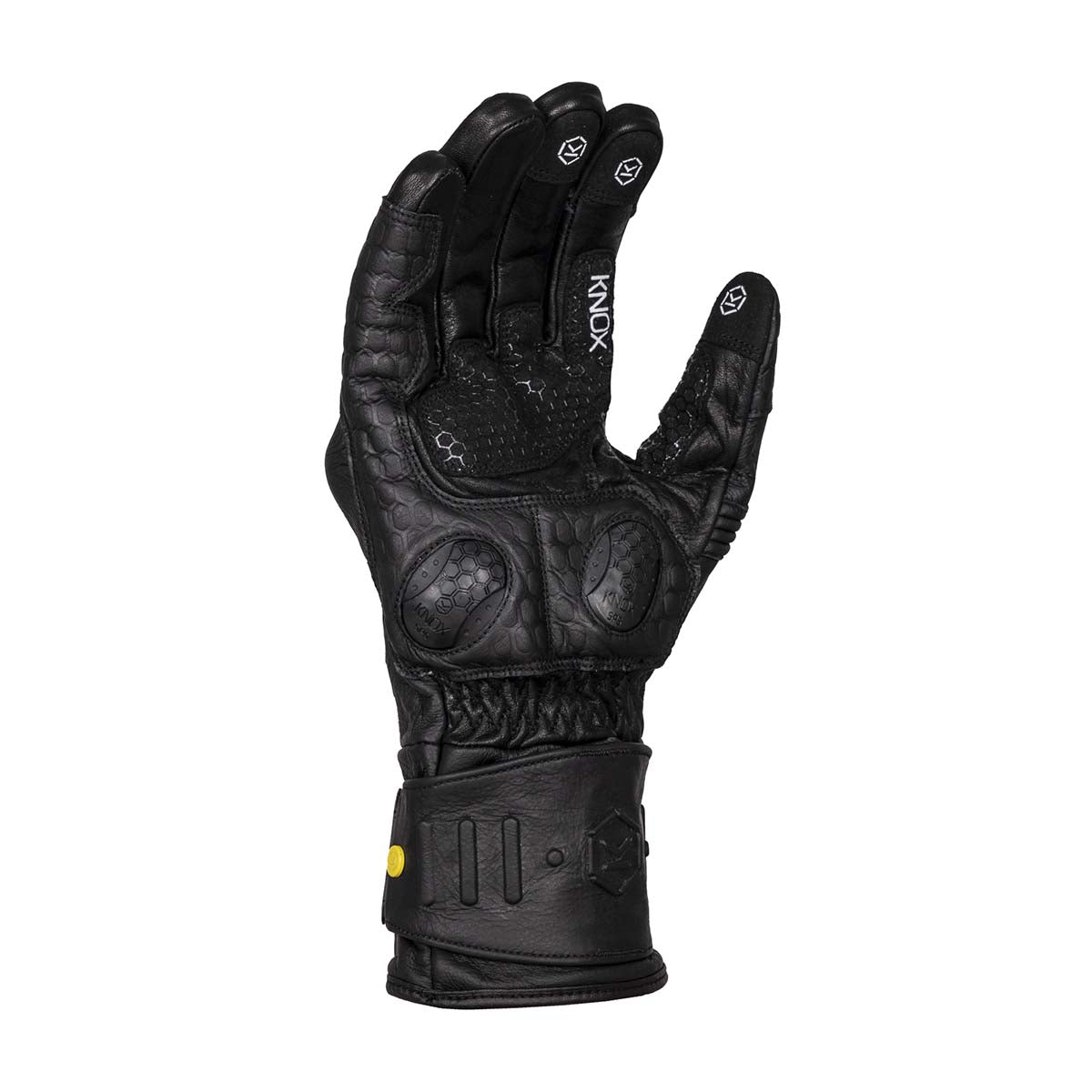 Knox Connistion Leather Gloves Black FREE 1 YEAR Returns, FREE UK Delivery | ThrottleChimp